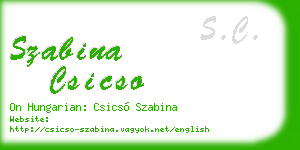 szabina csicso business card