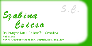 szabina csicso business card